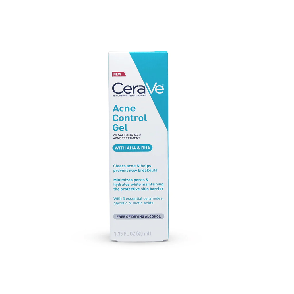 CeraVe Salicylic Acid Acne Control Gel Treatment, Acne Treatment for Face,  1.35 fl oz