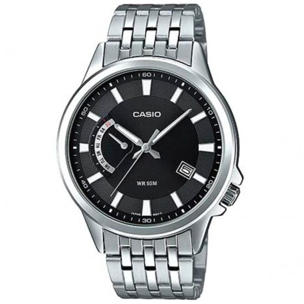 Casio Analog Stainless Steel Band Men’s Day Date Watch MTP-E136D-1AVDF