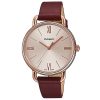 Casio LTP-E414PL-5A Leather Strap Woman Watch