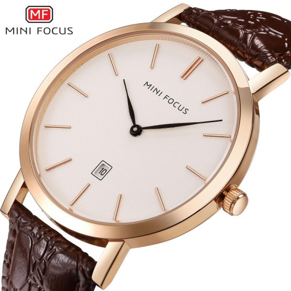 Mini Focus MF0108G-02 Leather Band Men Watch - Image 2