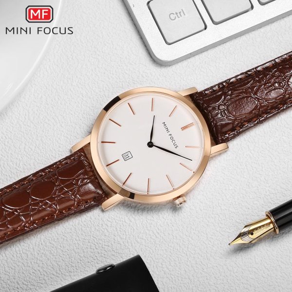 Mini Focus MF0108G-02 Leather Band Men Watch - Image 3