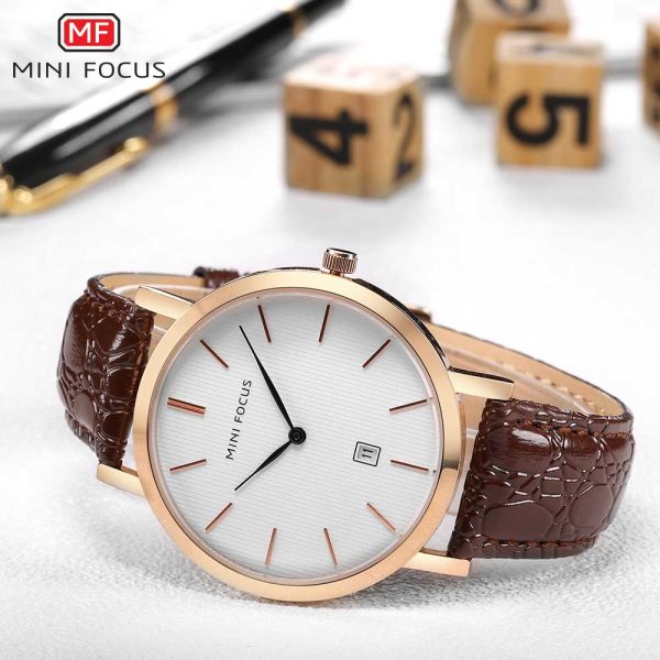 Mini Focus MF0108G-02 Leather Band Men Watch - Image 4