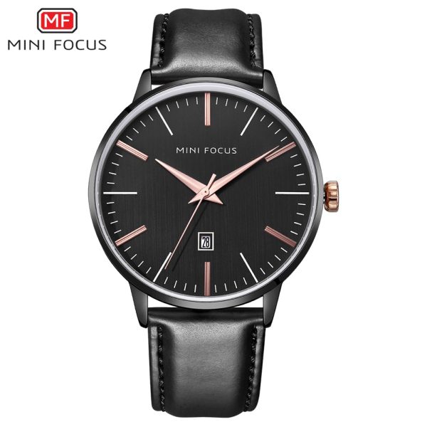 Mini Focus MF0115G-03 Leather Strap Men Watch