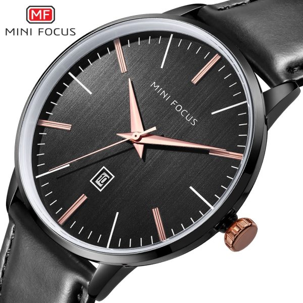 Mini Focus MF0115G-03 Leather Strap Men Watch - Image 2
