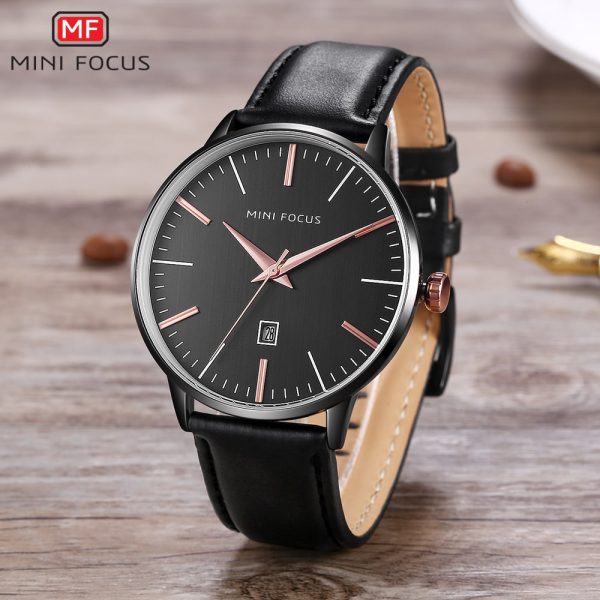 Mini Focus MF0115G-03 Leather Strap Men Watch - Image 3