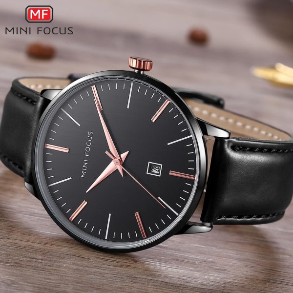 Mini Focus MF0115G-03 Leather Strap Men Watch - Image 4