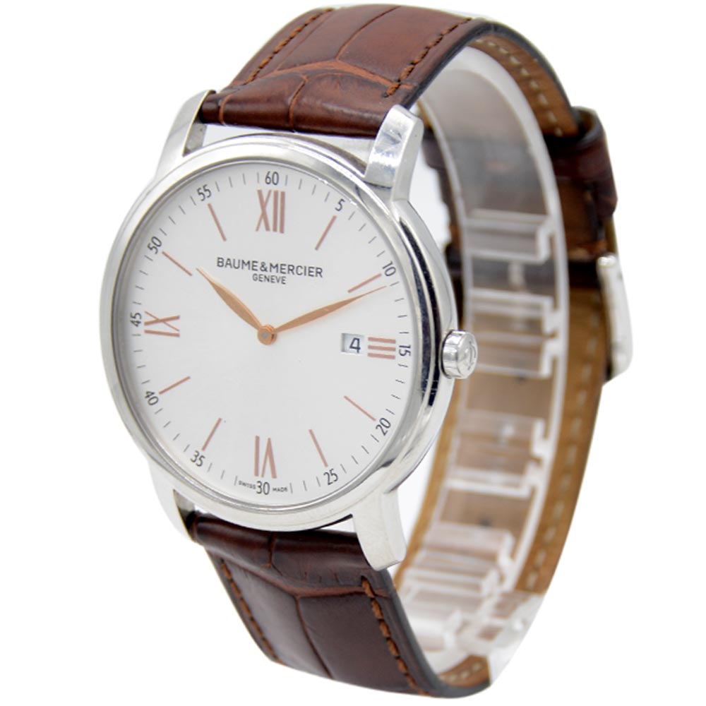 Baume Mercier 10415 Classima Leather Band Men Watch