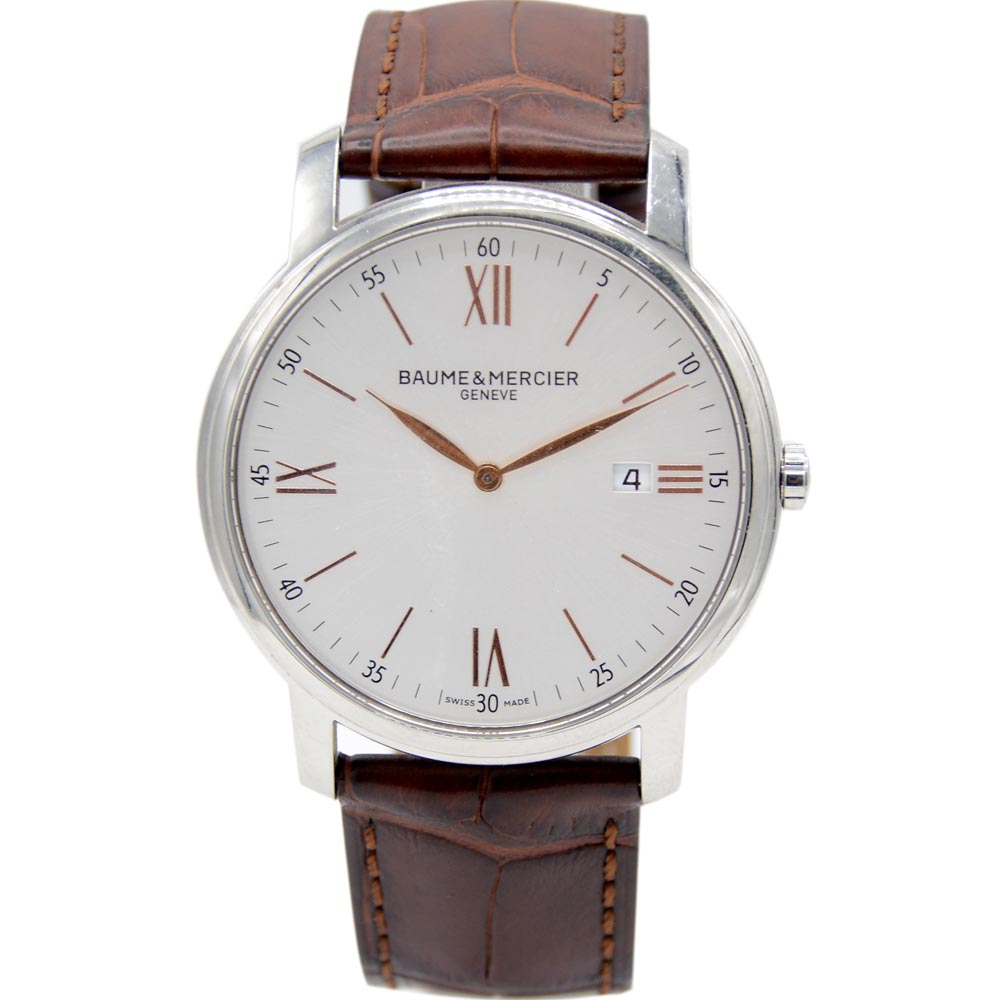 Baume Mercier 10415 Classima Leather Band Men Watch