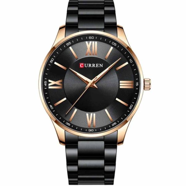 Curren 8383 Black and Black Metal Band Men Watch