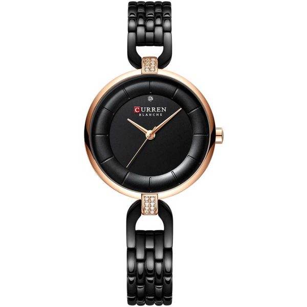 Curren 9052 Black Metal Band Woman Watch