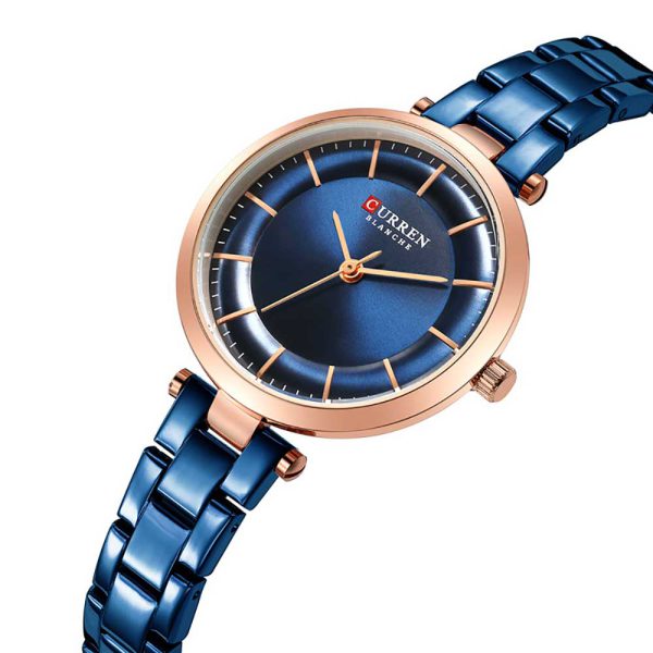 Curren 9054-RS-BLU Metal Band Woman Watch - Image 2