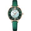 Curren 9080L-RG-GRN Leather Strap Woman Watch