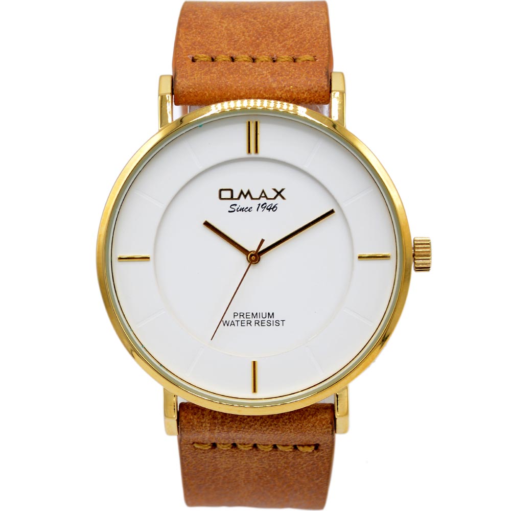 Omax SX7005QQ23 Leather Band Men Watch - Rafiqsonsonline.com