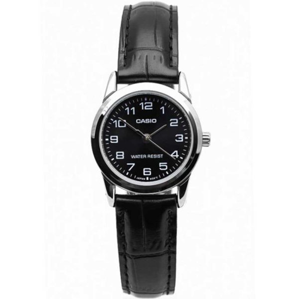 Casio LTP-V001L-1B Leather Strap Woman Watch