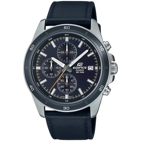 Casio Edifice EFR-526L-2C Leather Band Men Watch