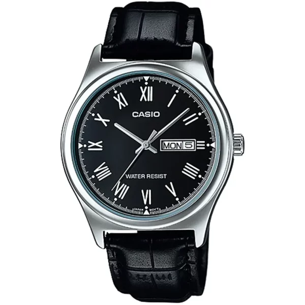 Casio MTP-V006L-1B Leather Band Men Watch