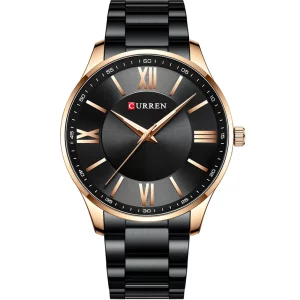 Curren 8385-RS-BLK Metal Band Men Watch
