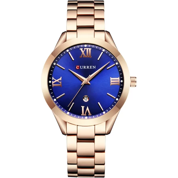 Curren 9007-RS-BLU Metal Band Women Watch