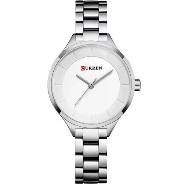 Curren 9015-CH-WHT Metal Band Women Watch