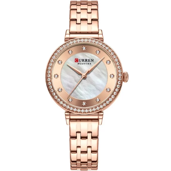 Curren 9087-RS-WHT Metal Band Women Watch