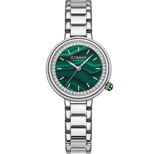 Curren 9089-CH-GRN Metal Band Women Watch