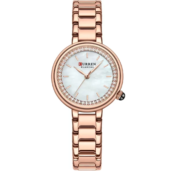 Curren 9089-RS-WHT Metal Band Women Watch