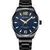Curren 8434-BLK-BLU Metal Band Men Watch