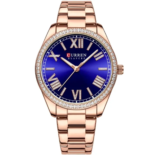 Curren 9088-RS-BLU Metal Band Women Watch