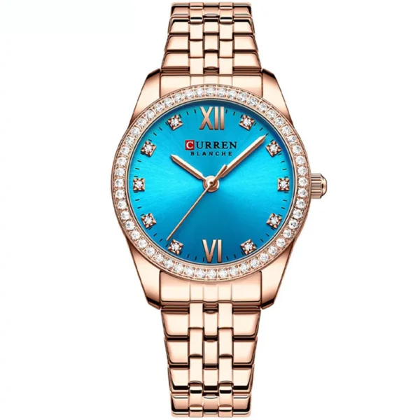 Curren 9086L-RG-SBLU Metal Band Women Watch