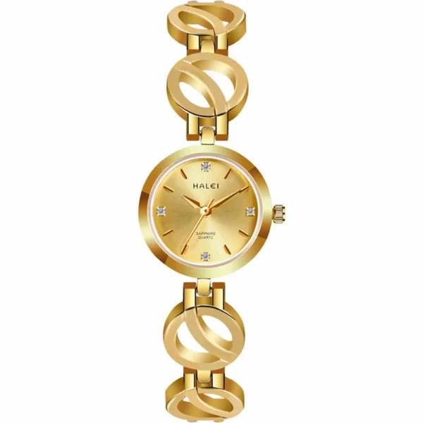 Halei 5004L-GLD Metal Band Women Watch