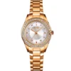Skmei 1534-GLD-WHT Metal Band Women Watch