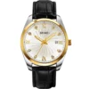 Skmei 2061-TTBLK-WHT Leather Band Men Watch