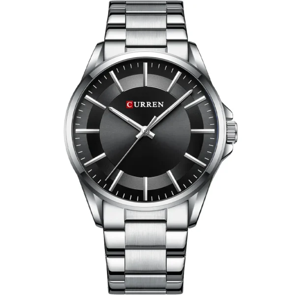 Curren 8429-CH-BLK Metal Band Men Watch