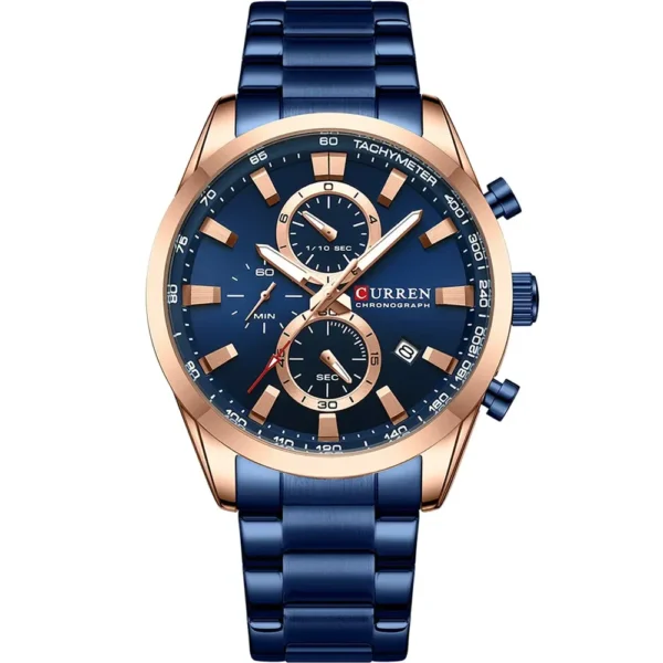 Curren 8445-RS-BLU Metal Band Men Watch