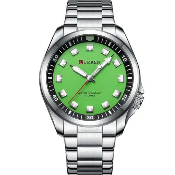 Curren 8451-CH-GRN Metal Band Men Watch