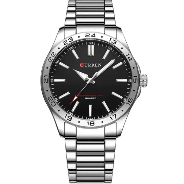 Curren 8452-CH-BLK Metal Band Men Watch