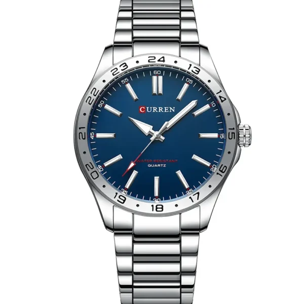 Curren 8452-CH-BLU Metal Band Men Watch