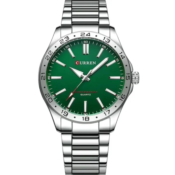Curren 8452-CH-GRN Metal Band Men Watch
