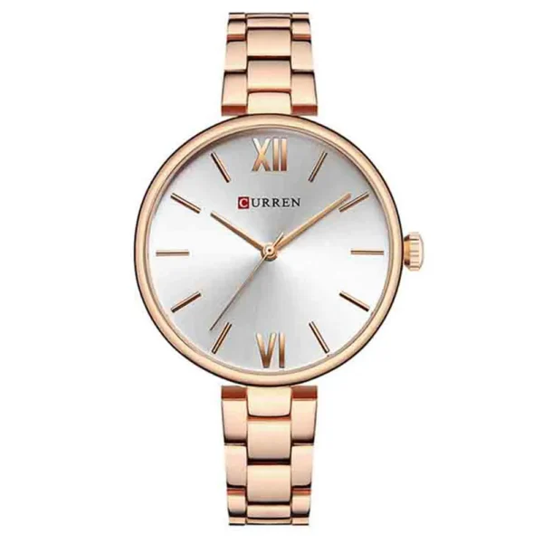 Curren 9017-RS-WHT Metal Band Women Watch