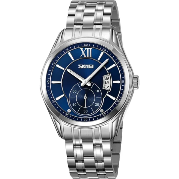 Skmei 9319-G-CH-BLU Metal Band Men Watch