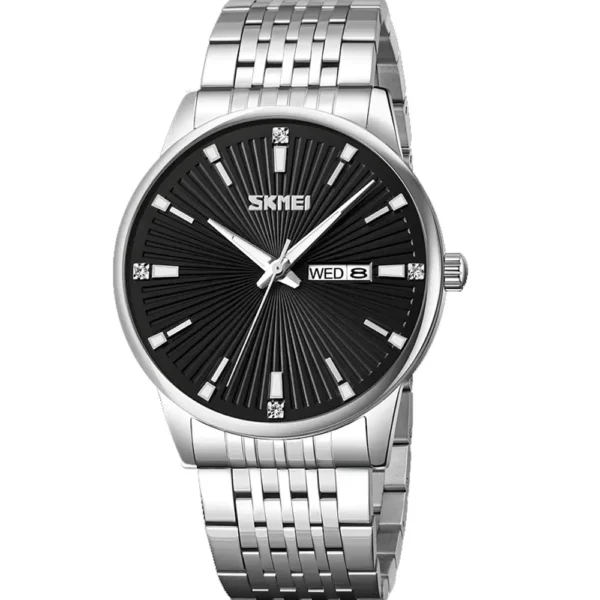 Skmei 9323-CH-BLK Metal Band Men Watch