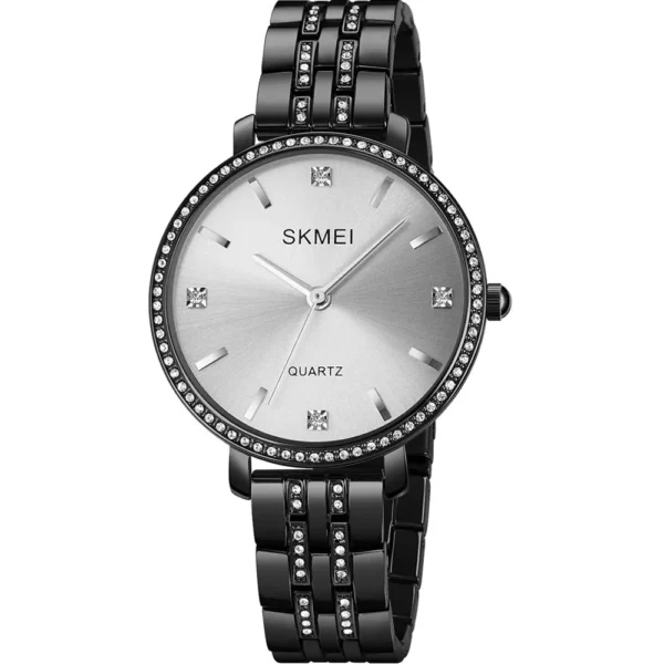Skmei 2006-L-BLK-WHT Metal Band Women Watch