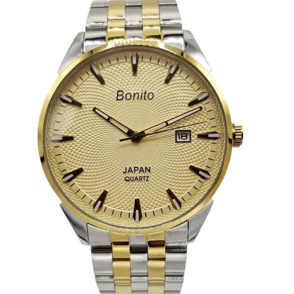 Bonito K-5145-TT-GLD Metal Band Men Watch