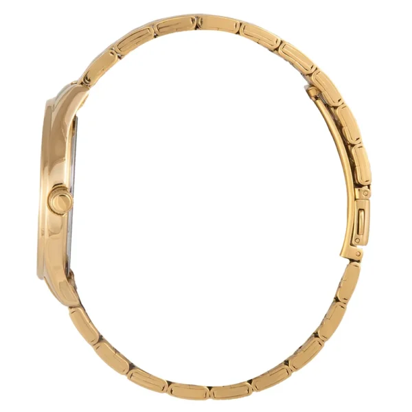 Bonito K-6132-GLD-WHT Metal Band Men Watch - Image 2
