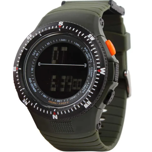 Skmei 0989-GRN-DIGI Rubber Band Men Watch