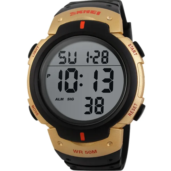 Skmei 1068-RGBLK-DIGI Rubber Band Men Watch