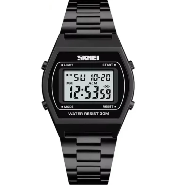 Skmei 1328-BLK-DIGI Metal Band Men Watch