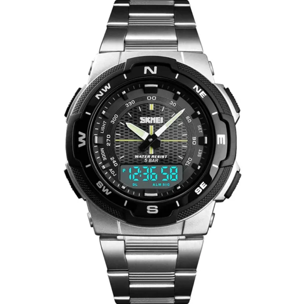 Skmei 1370-CHBLK-DTIME Metal Band Men Watch