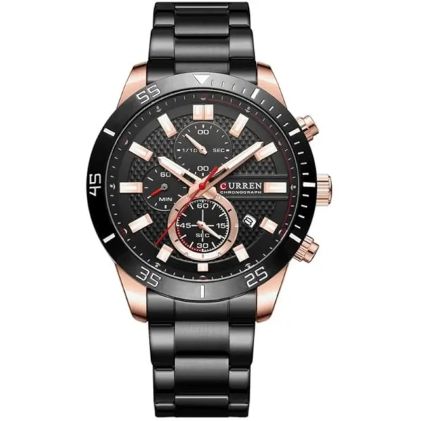 Curren 8417-RG-BLK Metal Band Men Watch