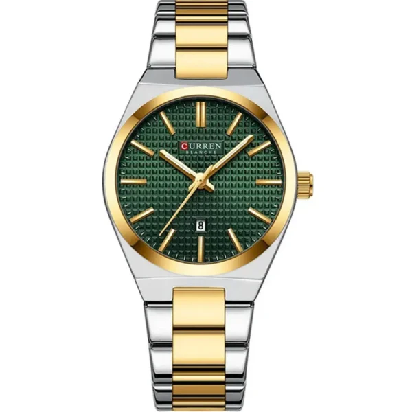 Curren 8439L-TTGLD-GRN Metal Band Women Watch